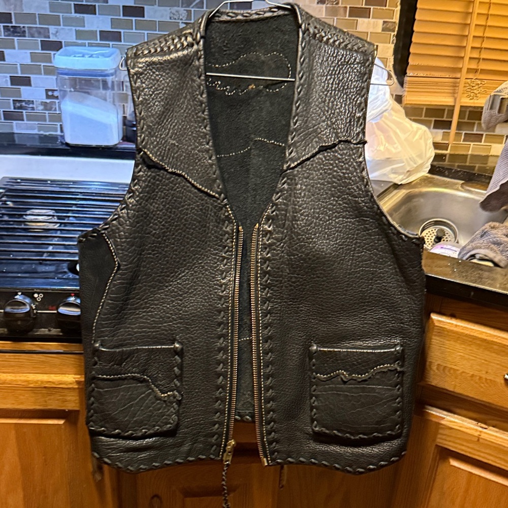 Black Leather Vest